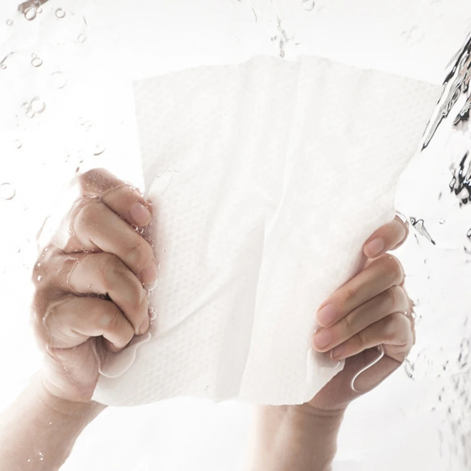 100 PCS Disposable Face Towels – Thick Cotton Facial Cleansing Towelettes