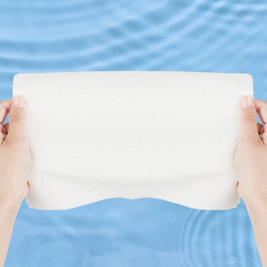 100 PCS Disposable Face Towels – Thick Cotton Facial Cleansing Towelettes