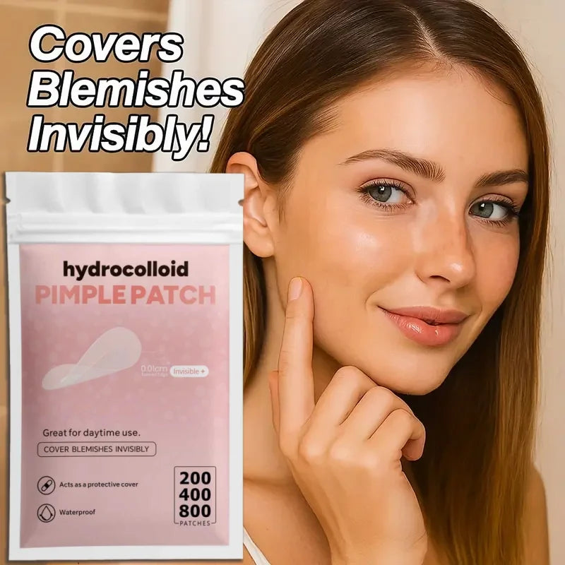 200/400/800Pcs Invisible Clear Pimple Patch Set – Deep-Cleansing Hydrocolloid Acne Stickers