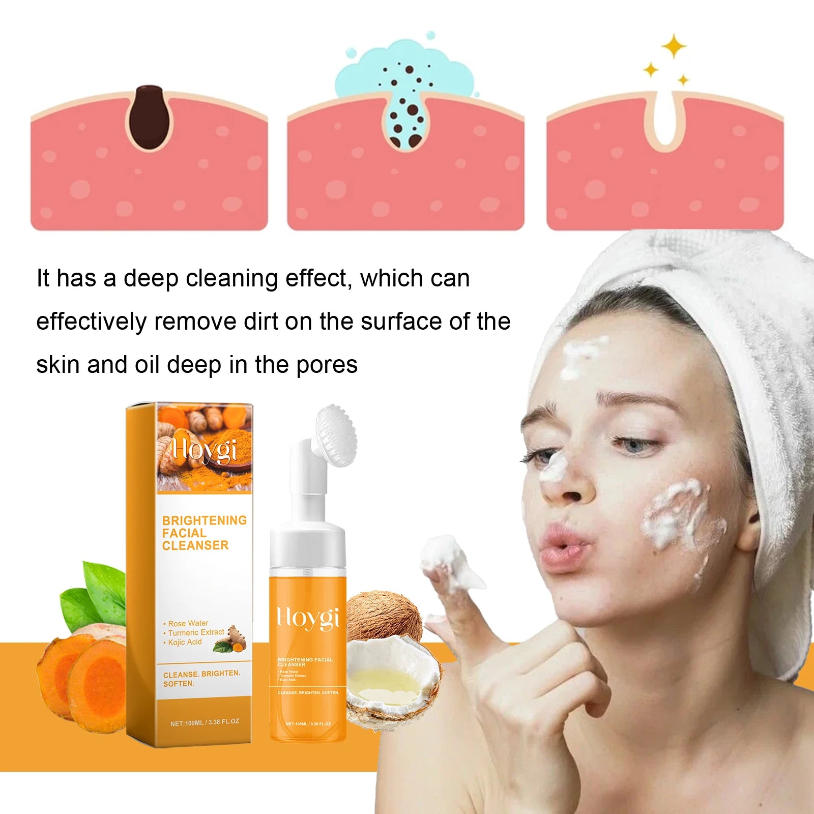 Turmeric Cleanser Deeply Cleansing Kojic Acid Blackhead Remover